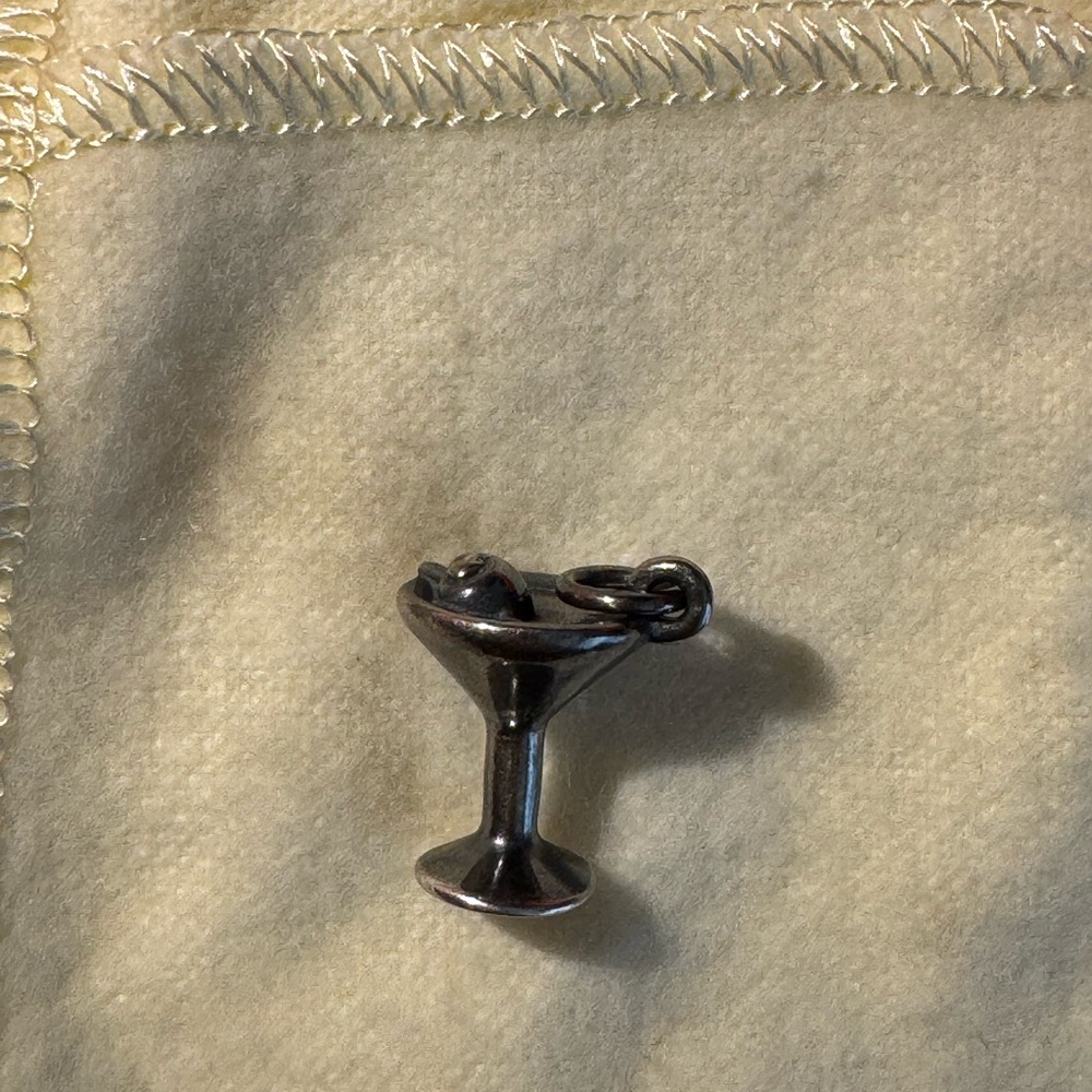 RETIRED James Avery Sterling Silver Martini Charm